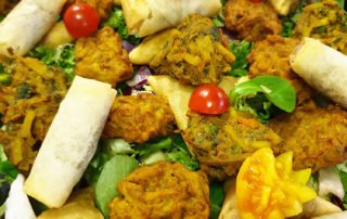 Indian buffet platter.